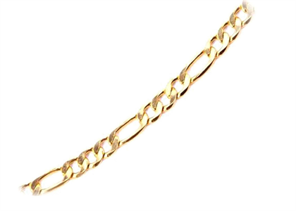 Gold Plated Mens Figaro Chain